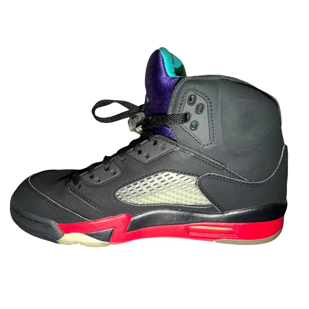 Nike Air Jordan 5 Retro Top 3 Black Fire Red Grape CZ1786-001 Mens Size 10